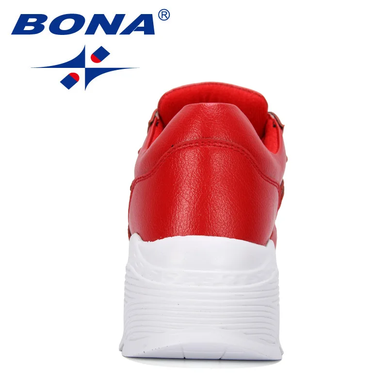 Женские Дизайнерские кроссовки BONA повседневные уличные на платформе удобные