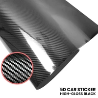 multifunctional practical car sticker styling glossy black 5d carbon fiber vinyl film car wrap diy car tuning part sticker