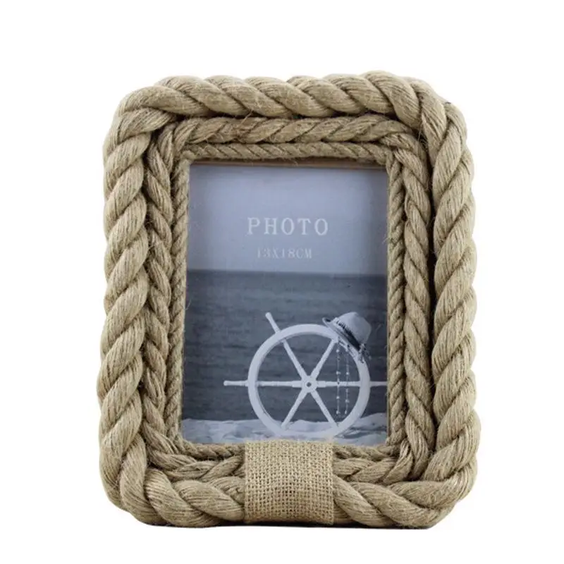 4/6/7 дюйма винтажная натуральная пеньковая веревка фоторамка Американская