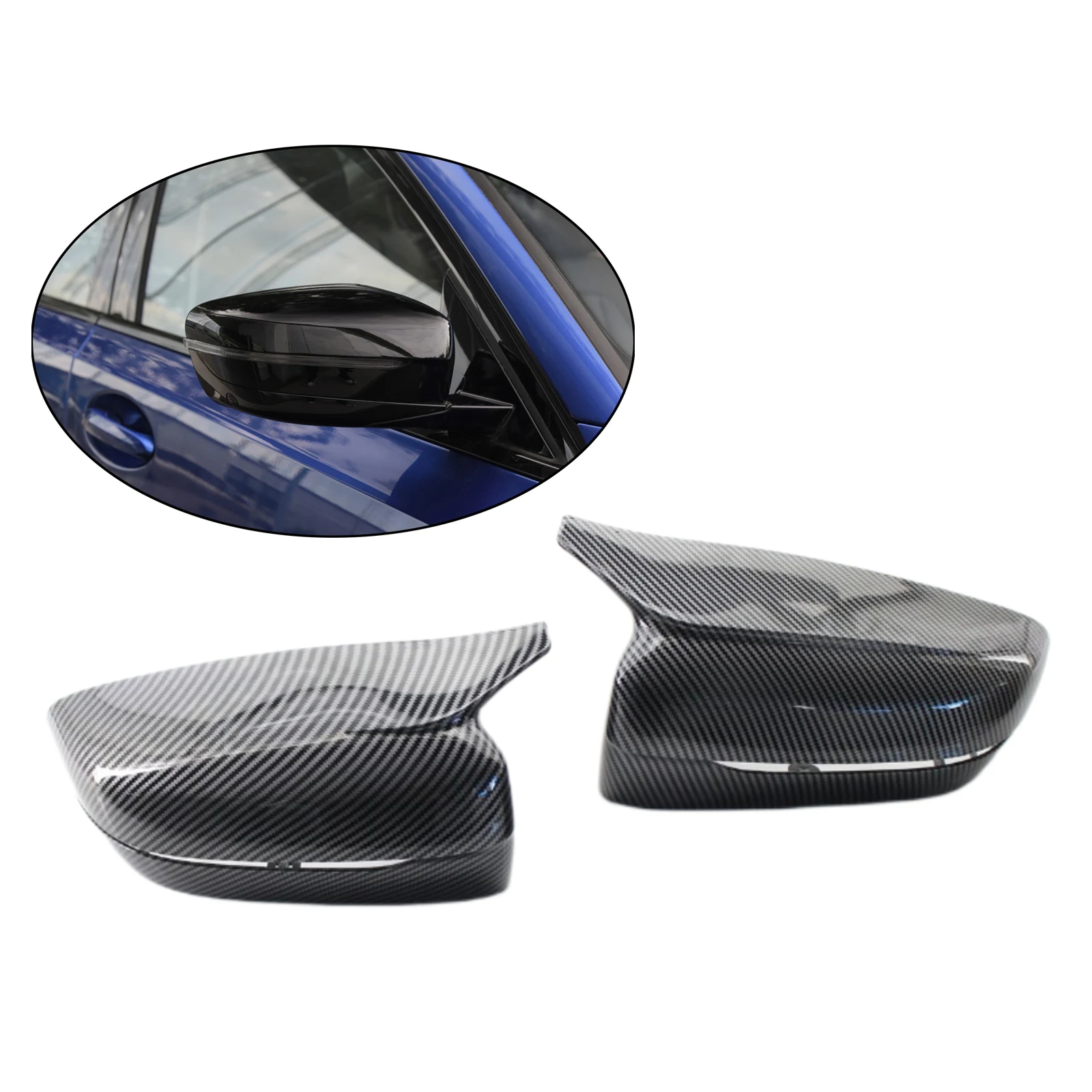 

1 PAIR Rear View Side Mirror Cover Shell Housing for BMW G20 G21 G30 G11 LCI G12 G15 2017 2018 2019