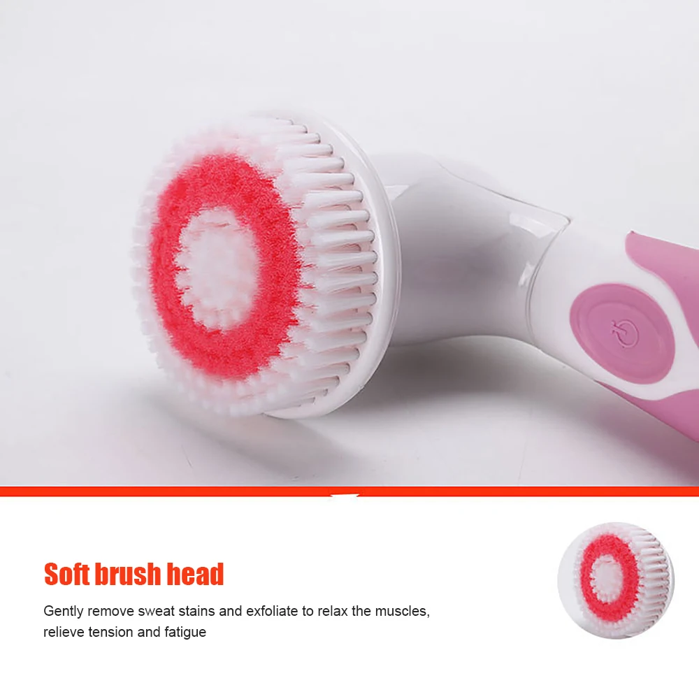 4 в 1 электрическая Массажная щетка для очистки ванной ванны с длинной ручкой