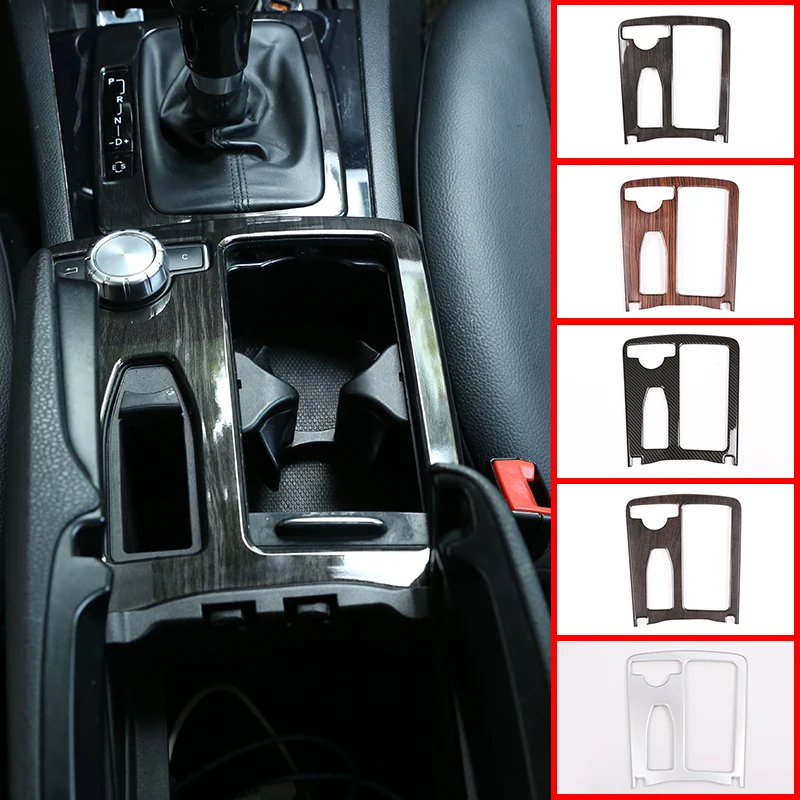 

5 Color For Mercedes Benz C Class W204 2008-14 Car ABS Central Console Cup Holder Frame Trim E Class Coupe C207 W212 2010-12 LHD