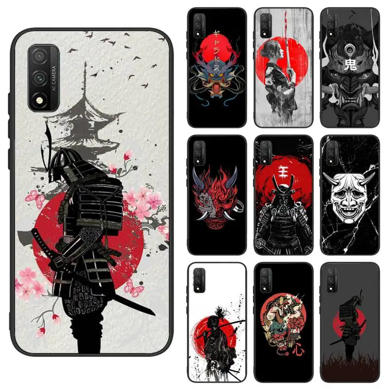 

Japanese samurai oni mask Phone Case For Samsung A10 A01 A02 A20 M30 A31 A40 A50 S A52 A51 A70 A71 A80 A91 Cover Fundas Coque