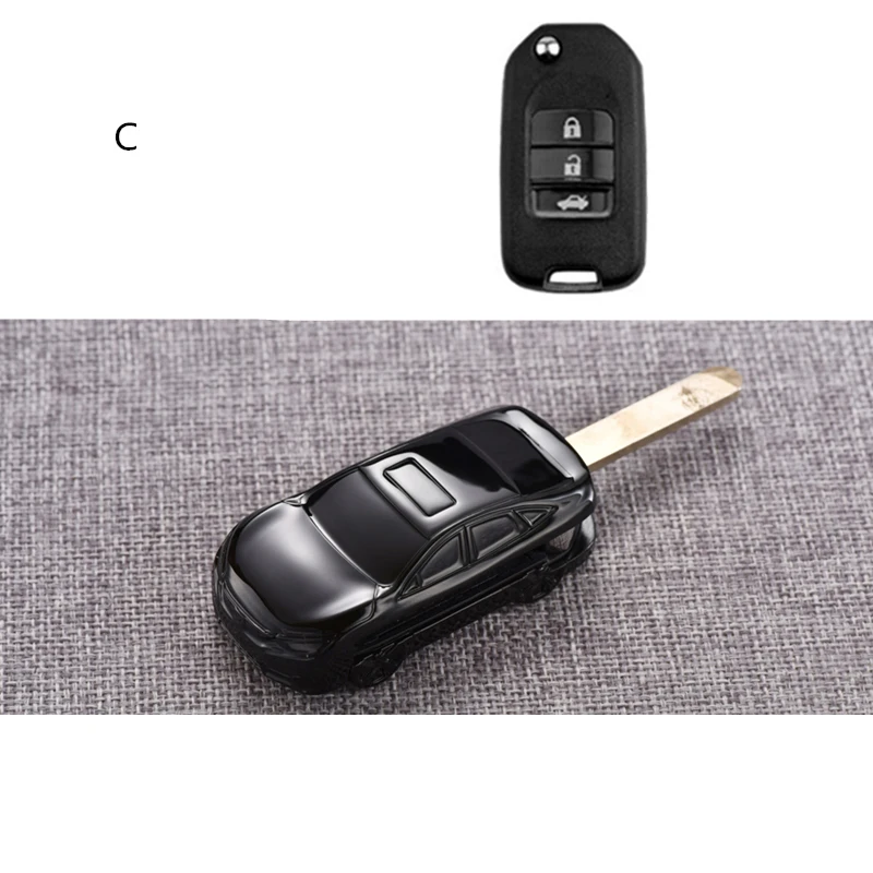 

Car Model Car Keychain Car key Case Holder Cover Suit For HONDA Accord Civic Fit Jazz CRV HRV Vezel City Odyssey Key Case Cover