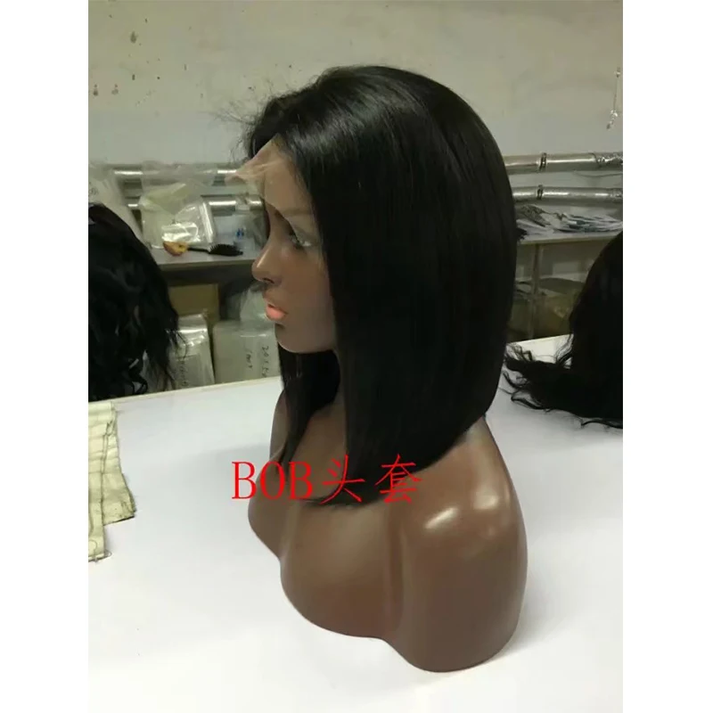 

12Inch 180%Density Short Bob Straight Synthetic Lace Front Wig Glueless 13x4 Lace Wigs For Women With Baby Hair Daily Wear Wigs