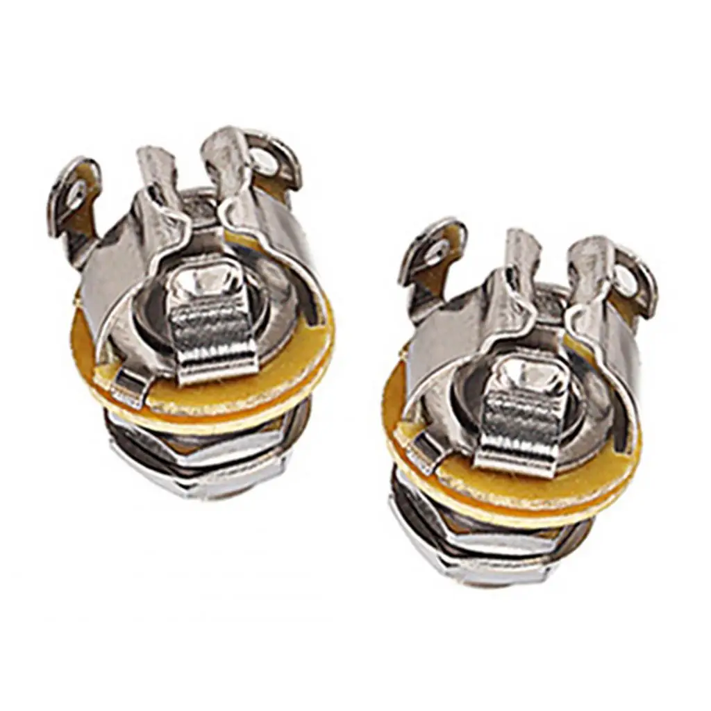 

2Pcs 1/4" Mono Jack Socket Replacement for Bass Electric Guitar