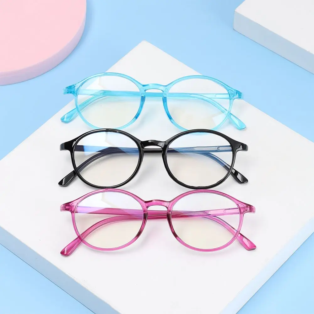 1PC Anti-blue Light Kids Glasses Children Boys Girls Transparent Round Computer Goggles Eye Protection Ultralight Frame Eyewear