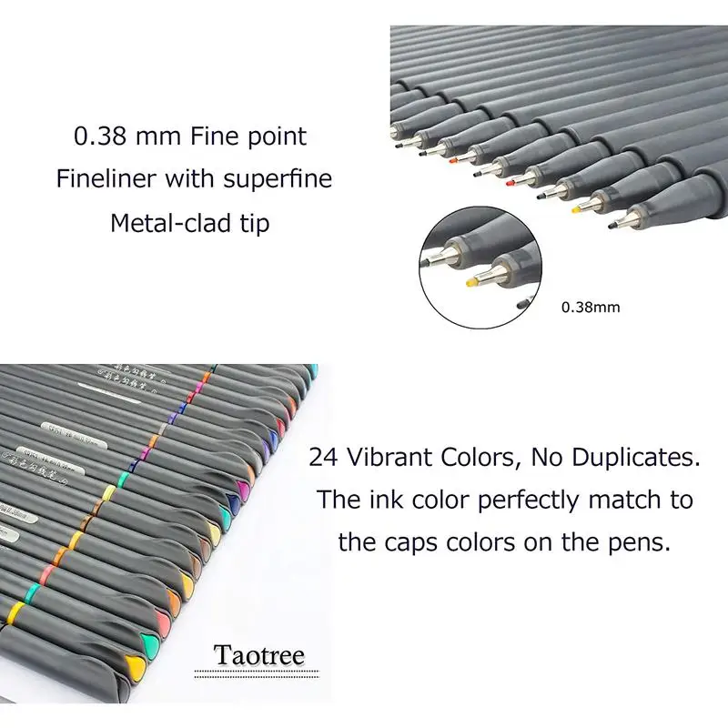 Цветные маркеры с мелкими наконечниками точками авторучки для записей рисования