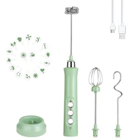 milk frother handheld electric milk3 speeds rechargeable coffee mixer for coffeecappuccinomatchahot chocolate