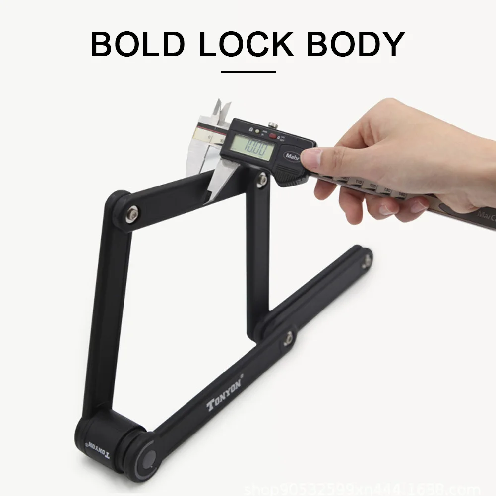 Складной Противоугонный велосипедный замок сплав прочный защитный складной для