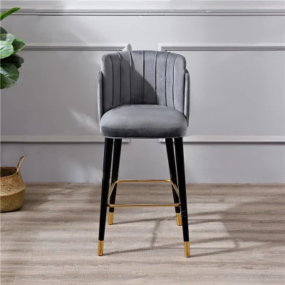 

Leisure New bar chair Nordic Modern Bar Stool chair Simple Iron High Chair Gold Fashion Dining Chair Pub Accessories