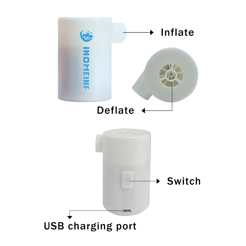 Мини-надувной насос IHOMEINF перезаряжаемый с USB портативный Электрический