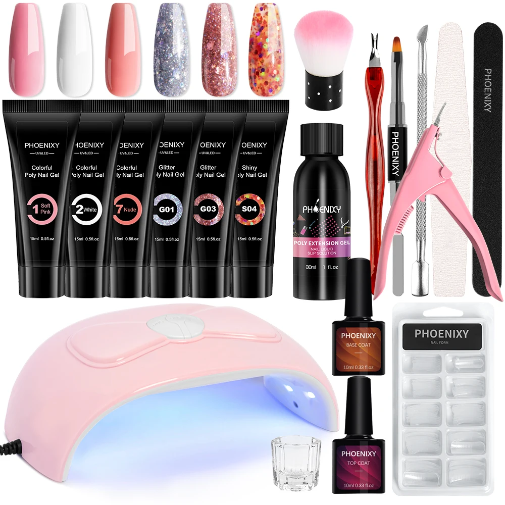 Маникюрный набор для наращивания ногтей поли гелей Гель-лак набор!