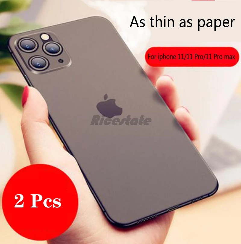 Ультратонкий матовый чехол для iphone 11Pro 11 Pro MAX ультратонкая задняя крышка из