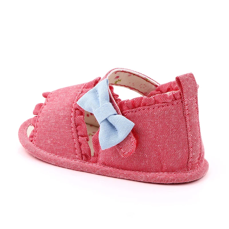 

Baby Girls Shoes Summer Cute Princess Style Bowknot Breathable Non-slip Soft Bottom First Walkers 0-12M New
