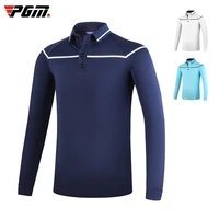pgm childrens golf t shirt kids autumn winter sports jerseys outdoor competition training breathable clothing soft comfortable