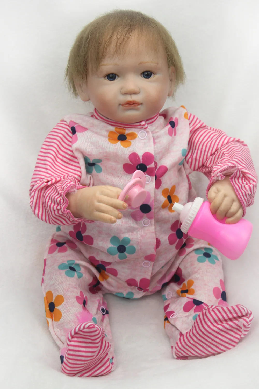 

Симпатичная Детская Игрушка Кукла Reborn Baby Dolls девочка настоящий новорожденный младенец игрушка силикон и хлопок тело дети нетоксичный интер...