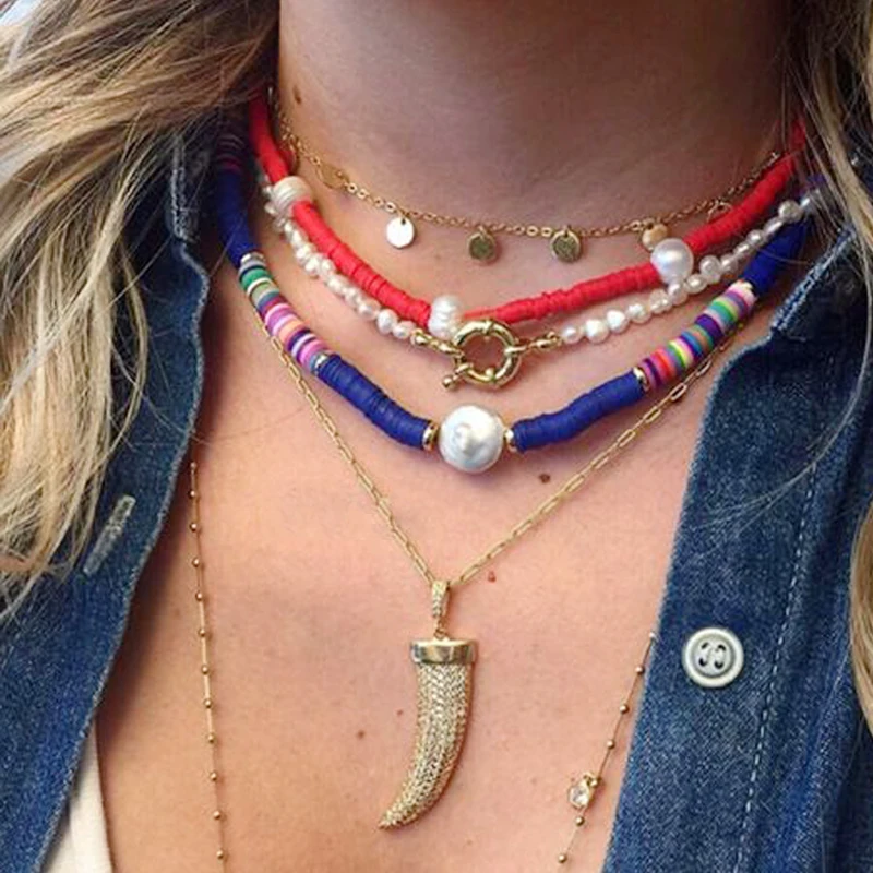 Женское уникальное короткое Силиконовое ожерелье в этническом стиле новый цвет