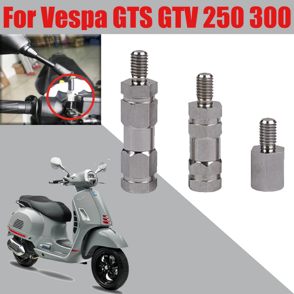 

For Vespa GTV GTS 300 250 Sprint Primavera LX 150 Accessories Motorcycle rearview mirror with Heighten screw heightened screws