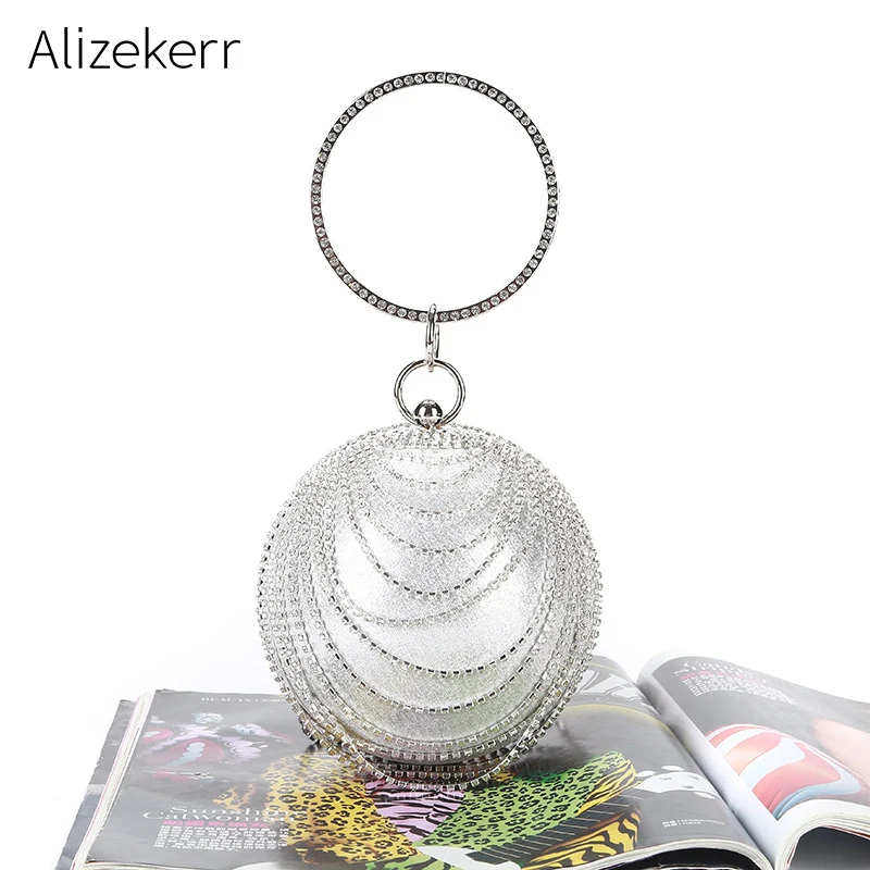 Женские вечерние сумки клатчи с бриллиантами Стразы ручной работы кольцами и