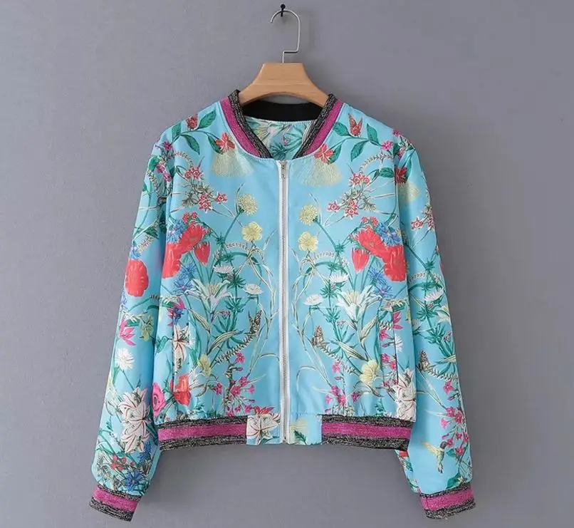 HCBLESS/Женская Осенняя Новинка 2019 года куртка на молнии с принтом модная женская |