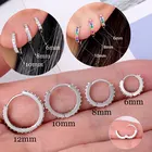 Серьги-кольца радужные маленькие для девочек, кольца крошечные для пирсинга хрящевой ткани раковины, козелка ушной раковины, мужские кольца, 2 шт.