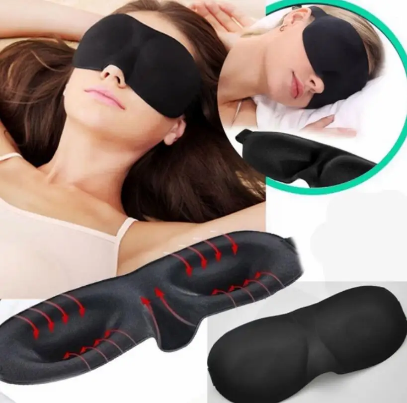 

3D Sleeping eye mask Travel Rest Aid Eye Mask Cover Patch Paded Soft Sleeping Mask Blindfold Eye Relax Massager Beauty Tools