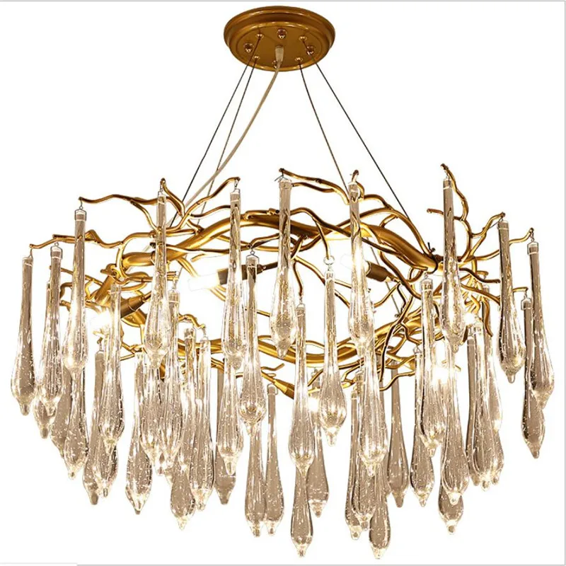 

Luxurious LED Chandelier Nordic 6/8/12 Head K9 Crystal Ceiling Chandelier Light for Dining room Villa Living room Bedroom Decor