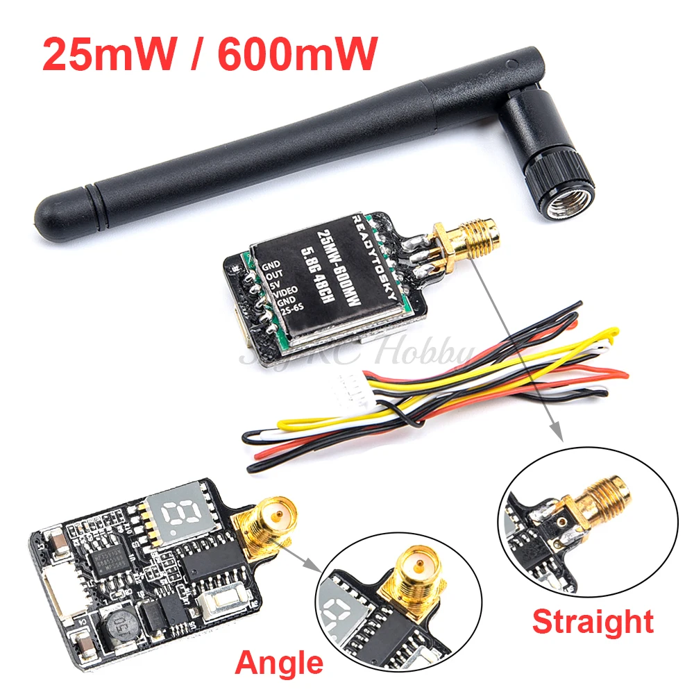 

5.8G 25mw 600mW Switchable 48 Channels 48CH Mini Wireless AV Transmitting TX Transmitter for FPV Quadcopter Better than TS5828L