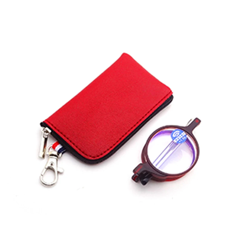 

CNYAJU Folding Reading Glasses With Keychain Case Women Men Blue Light Blocking Presbyopic Eyeglasses Magnifying Eyewear