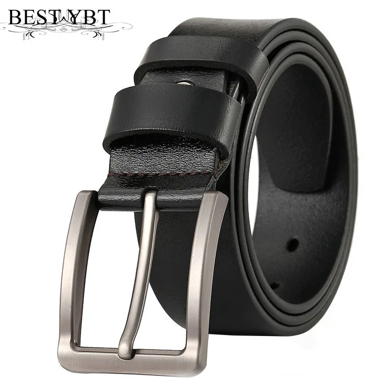 Best YBT Men Imitation Leather Belt Alloy Pin Buckle Belt Luxury Strap Male New Fashion Business Affairs Casual Men's Belt