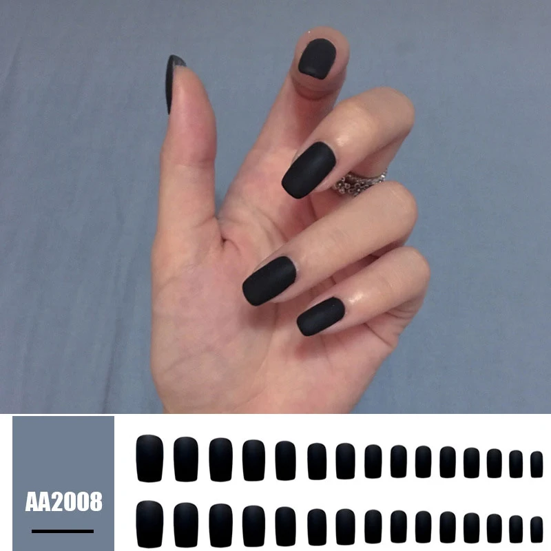 

24PCS Full Cover Manicure Patch Removable Nail Art Patch Nail Accessories For Woman