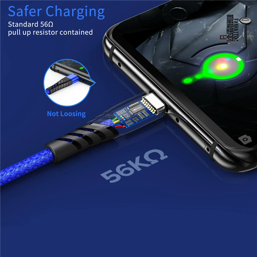 Vothoon микро USB кабель 3A Быстрая зарядка микро данных USB кабель для samsung Xiaomi huawei Android мобильный телефон зарядное устройство кабель Шнур