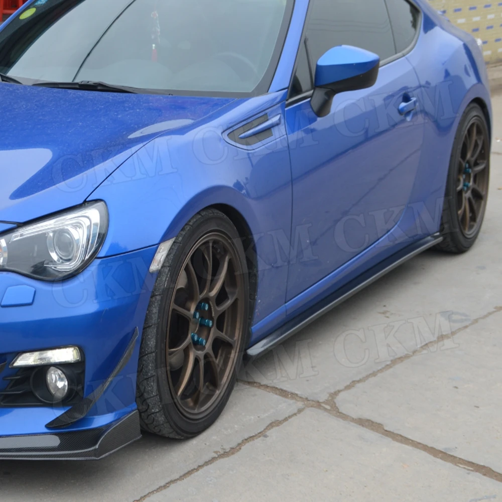 Боковые юбки переднего бампера из углеродного волокна для Toyota GT86 Subaru BRZ J Style 2014 2015