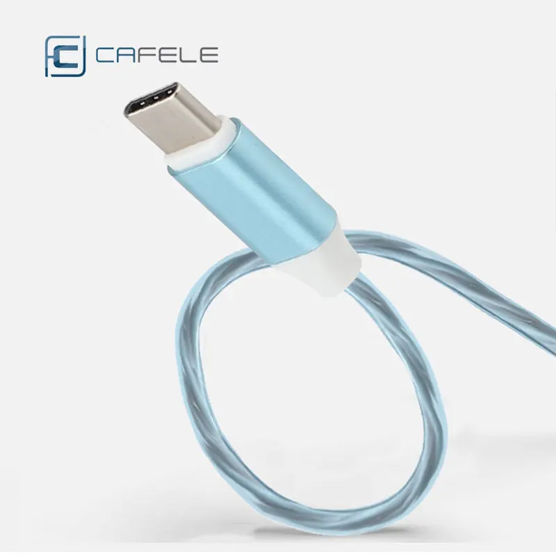 Cafele USB Typr c кабель светодиодный свет 2 м кабели для зарядного устройства Xiaomi Mi9 M8 Redmi