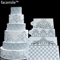 cake spray pattern fondant hollow template printing mold powdered sugar sieve western point decoration flower border mold