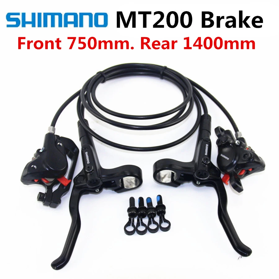 SHIMANO MT200 M315 M365 M355 тормоз Горный велосипед BR-M365 Hidraulic Дисковый Тормоз MTB левый и правый 800/1400 мм M355 тормоза Новые - Цвет: MT200 A pair 75 140