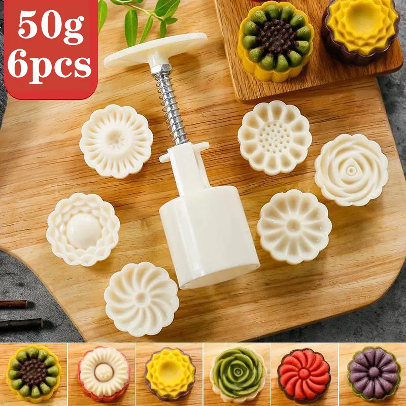 

1 Set Hand Pressure Snowy Moon Cake Mold Food Grade Cookie Cutter Mung Bean Cake Decor Tools Baking Accessories Kitchen Gadgets