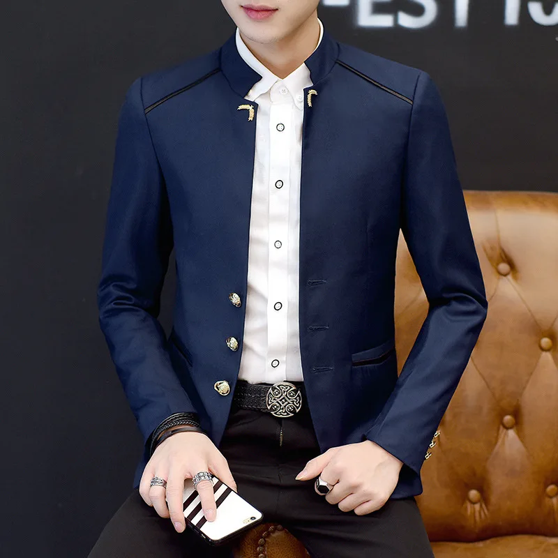 

2021 new men's jacket coat spring and autumn business suit casual top youth spring men's comfortable large suit slim fit