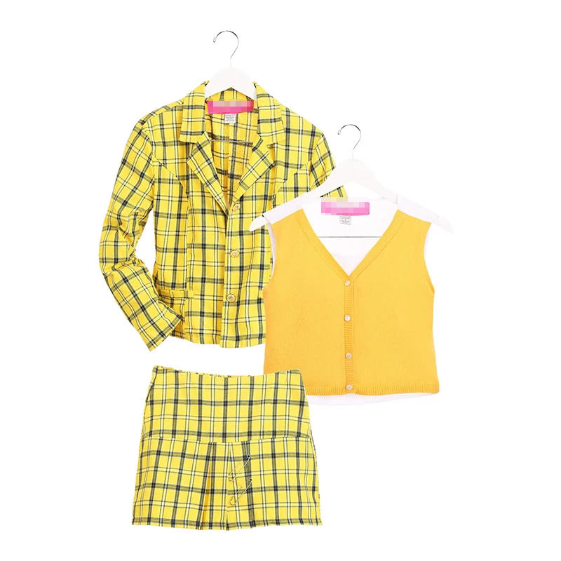 Женские костюмы для косплея Алисии Сильверстоун в клеточку с изображением