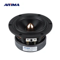 aiyima 4 inch midrange bass speaker 4 8 ohm 50w woofer horn aluminum bullet hifi mid woofer home theater loudspeaker diy 1pc