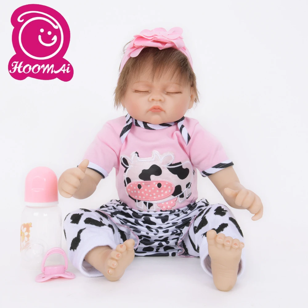 Реалистичная кукла реборн из мохера Мягкая силиконовая детская игрушка 18 дюймов