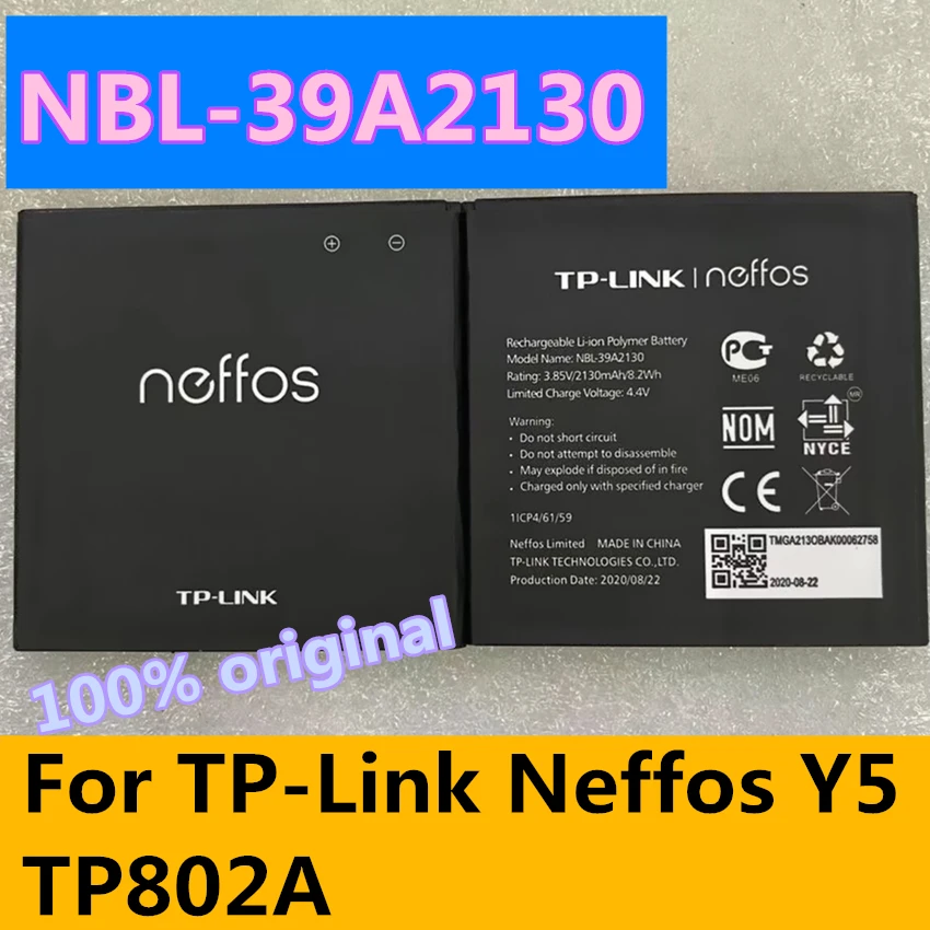 

Новый оригинальный телефон, 2130 мАч, для TP-Link Neffos Y5 TP802A, аккумулятор