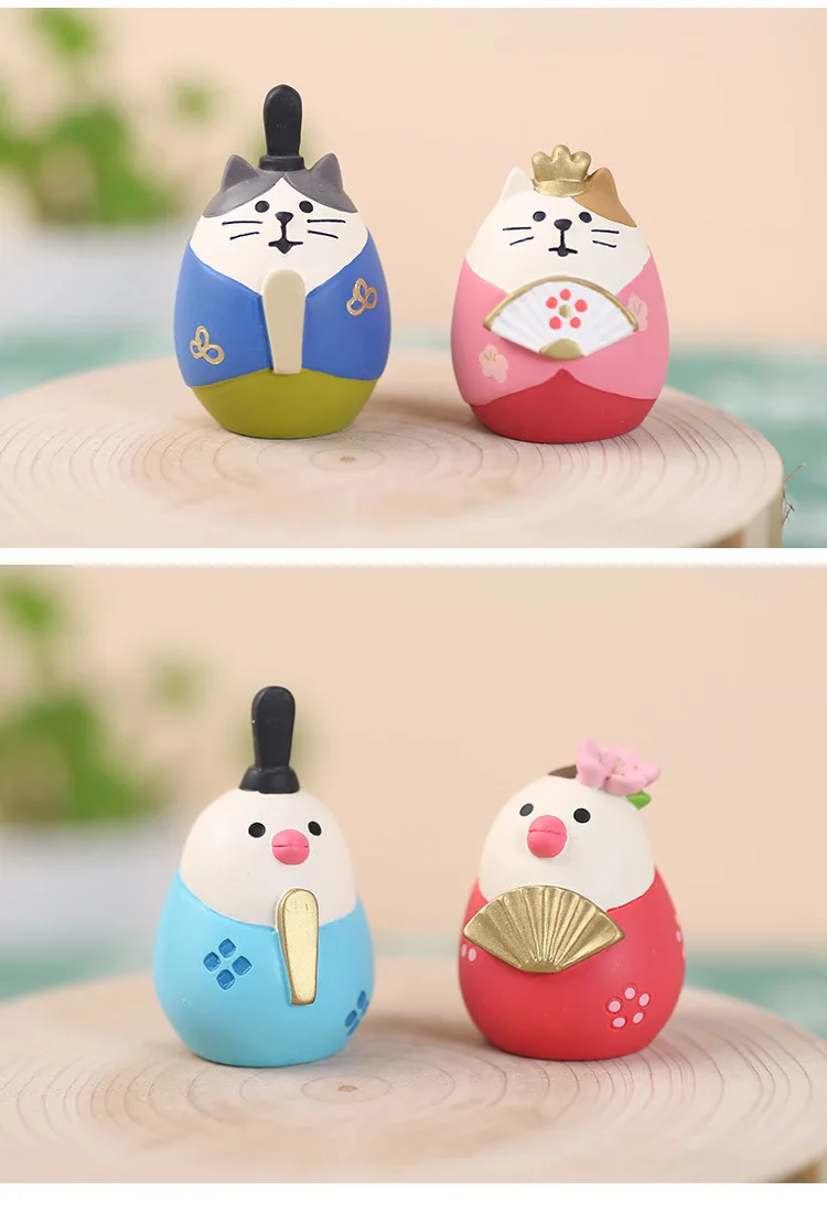 1 шт. японский стиль Kawaii Cat миниатюрные фигурки украшения для дома аксессуары Смола ремесло настольные украшения