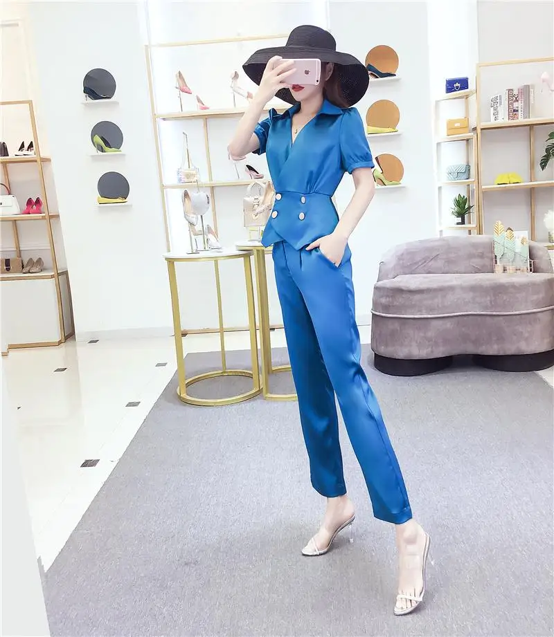 

sister suit the new two-piece business attire tall waist trousers