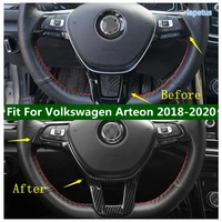 lapetus car steering wheel gear shift decoration strip frame trim interior accessories fit for volkswagen arteon 2018 2020