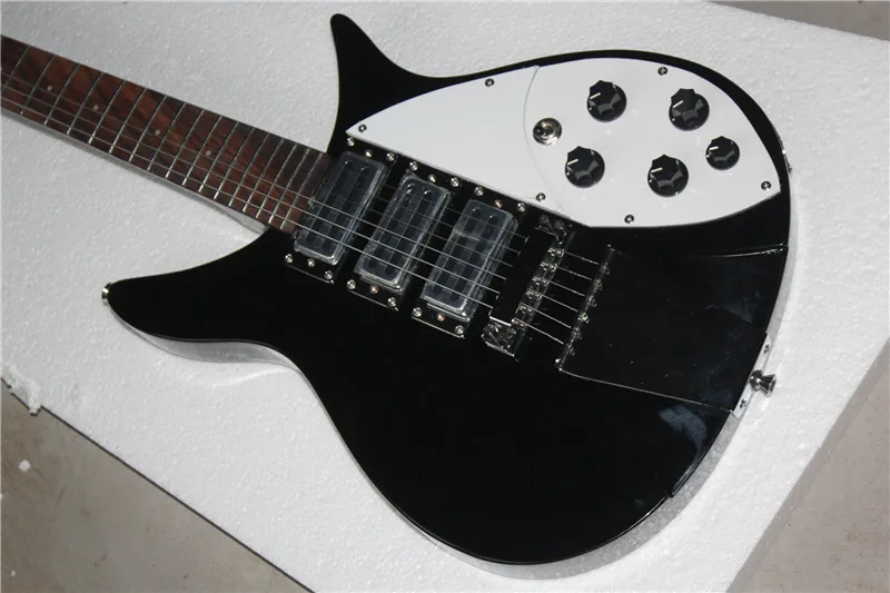 

High quality electric guitar black rick Ricken 325 electric guitar,Backer free shipping 11yue