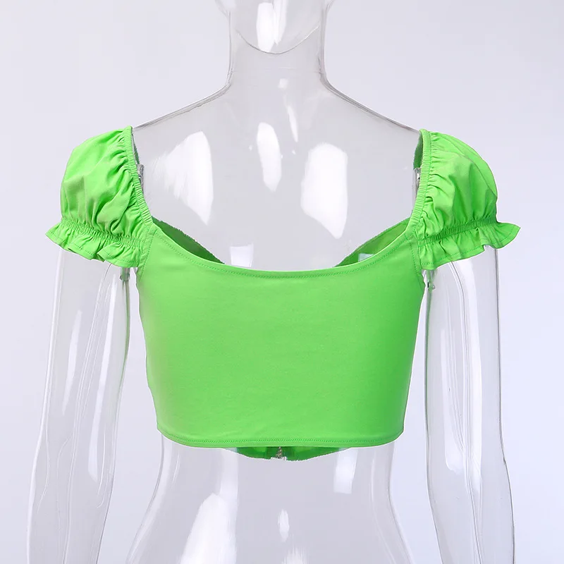 Сексуальные женские тонкие топики с открытыми плечами корсетные укороченные