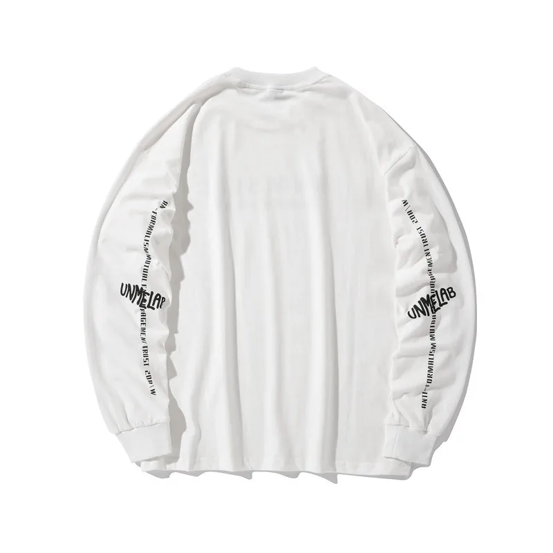 

Spring 2021 men's casual round neck pullover sweater printed loose long sleeve couple jacket