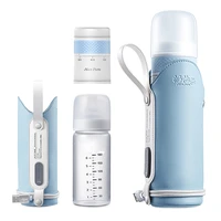 usb insulation baby bottle warmer glass travel feeding set withconstant temperature quick flush milk cute baby bottle dropship